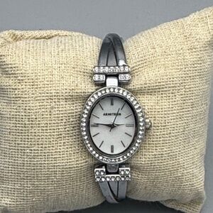 ARMITRON Silver Women's Watch with Crystal Accents